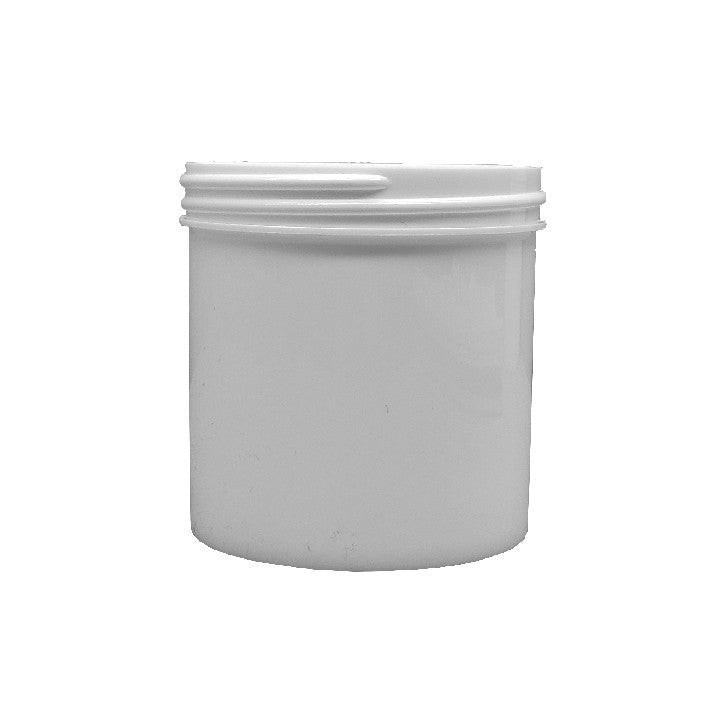 Jar container complete - regular wall straight bottom, polypropylene disk liner, cap