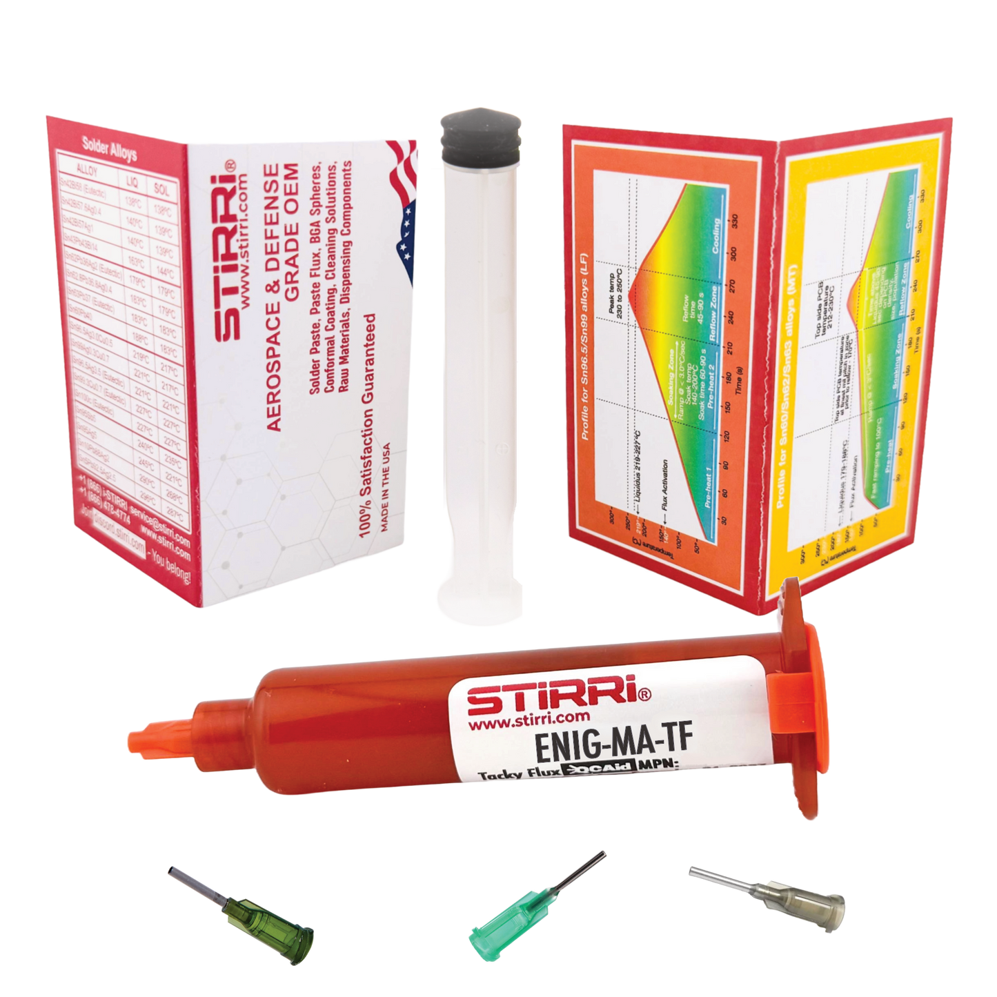 ENIGMA-TF no-clean high-pitch SMD tacky paste solder flux with QC-tracer for Ni/Au plating and ENIG PCBs finishes (ROL0)