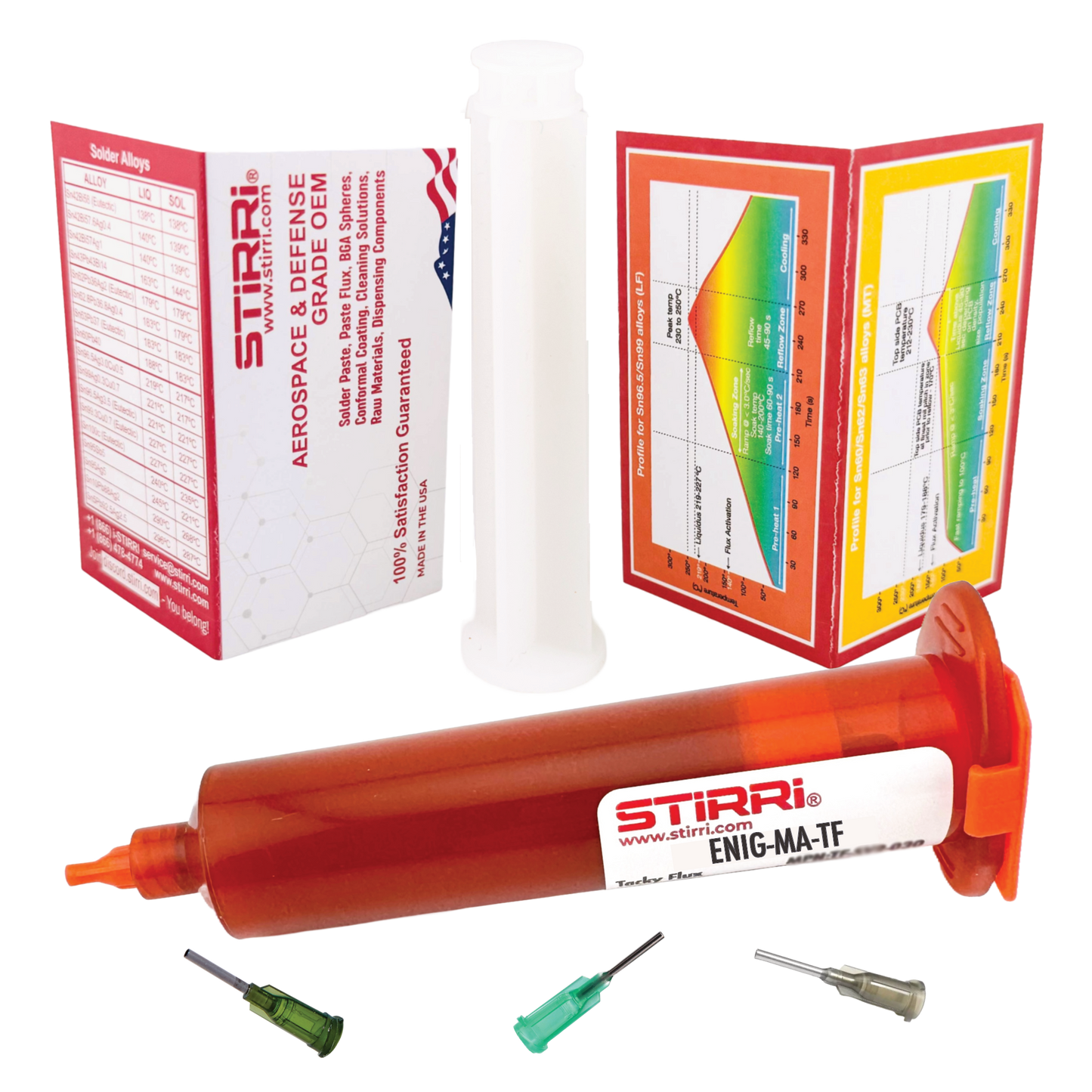 ENIGMA-TF no-clean high-pitch SMD tacky paste solder flux with QC-tracer for Ni/Au plating and ENIG PCBs finishes (ROL0)